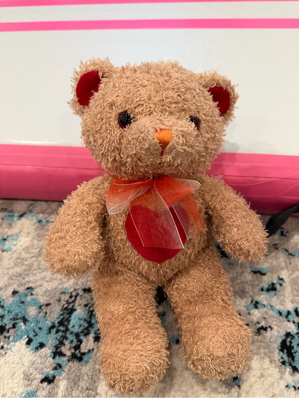 Vintage Early 2000s Walmart Teddy Bear Red Heart Valentine’s Stuffed Animal